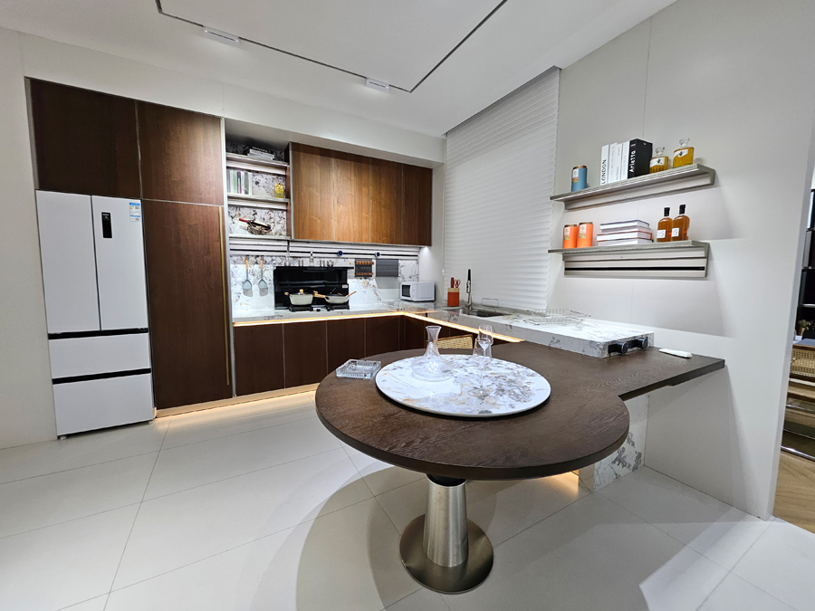 Realistic stainless steel kitchen decoration